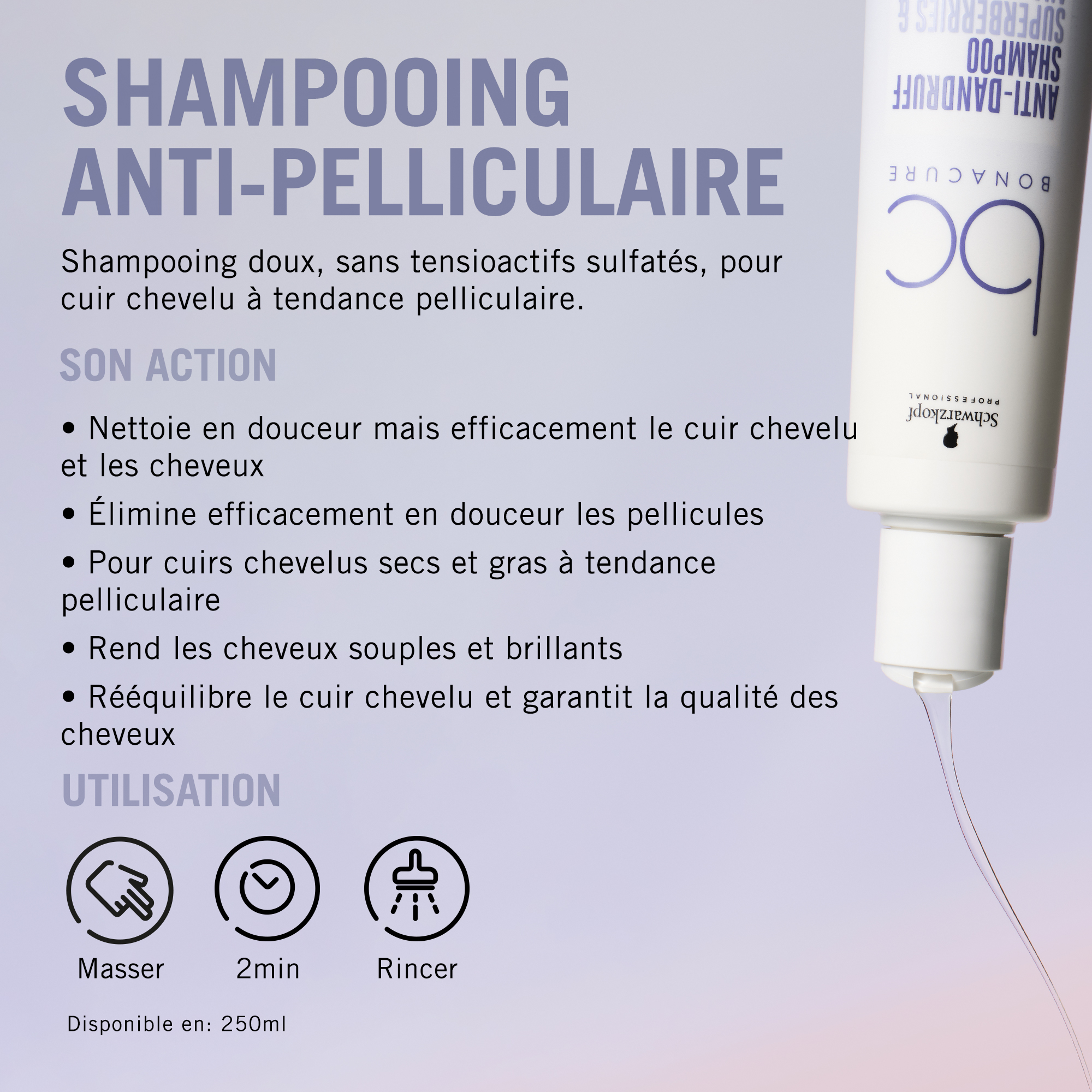 bonacure scalp shampoing anti-pelliculaire 250ml – Image 2